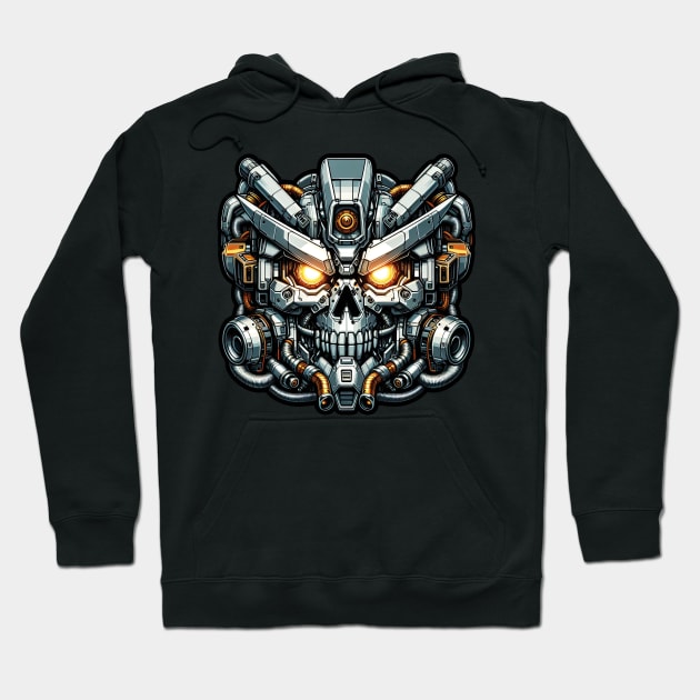 Biomech Skull S01 D14 Hoodie by Houerd